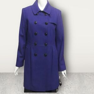 DKNY DONNA KAREN NY Purple Wool Winter Coat‎